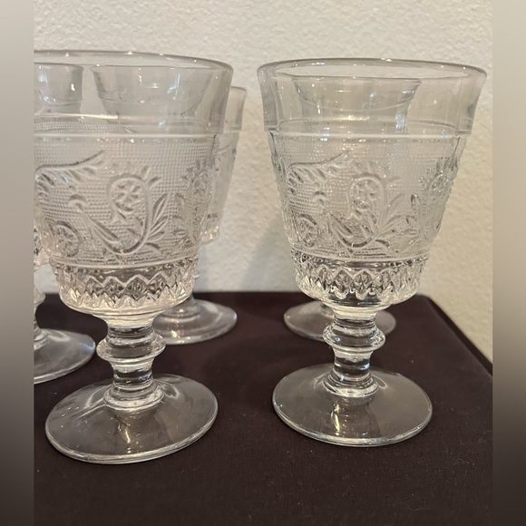 Set of 6 Duncan and Miller vintage Sandwich wine glasses. - Picture 3 of 7